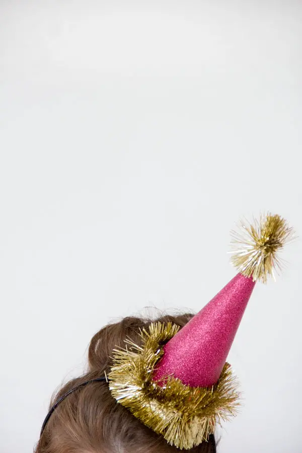 Glitter paper party hats