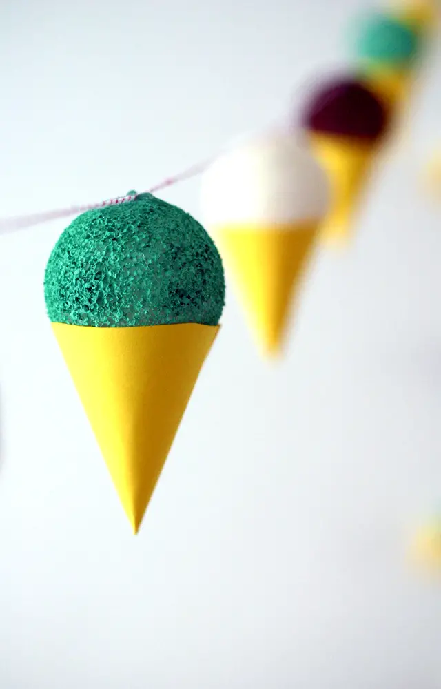 Ice cream cone garland