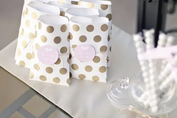 Wrapping paper party favor bags