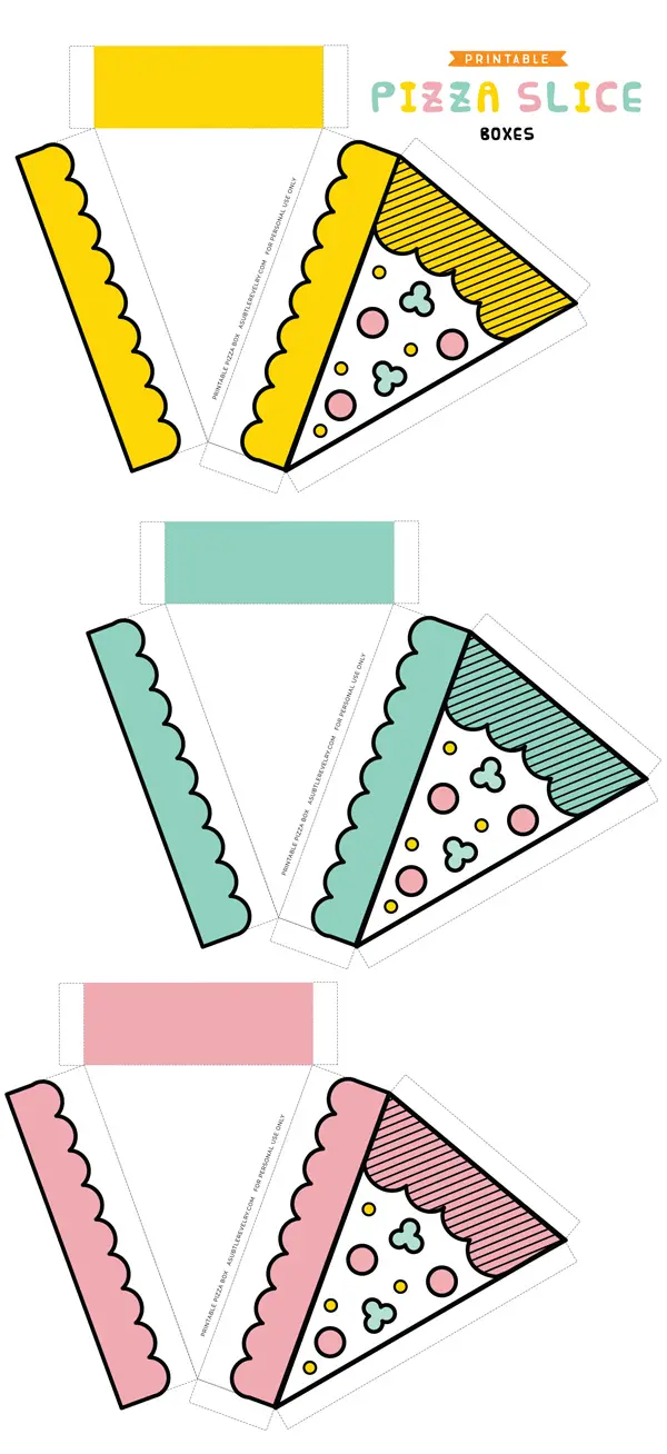 Pizza Slice Boxes Paper Toys Template Paper Crafts Diy Tutorials Diy T Box 8080