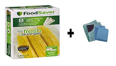 Avid Armor 8 inch x 25' Vacuum Sealer Bags, 4 Vacuum Seal Bags Rolls, Clear, BPA Free Food Saver Bags, Size: 8 x 25'=100' Total