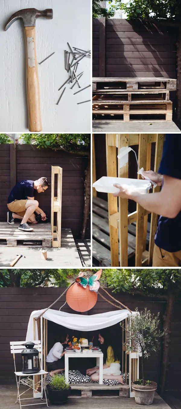 simple wooden - three pallet play house • A Subtle Revelry