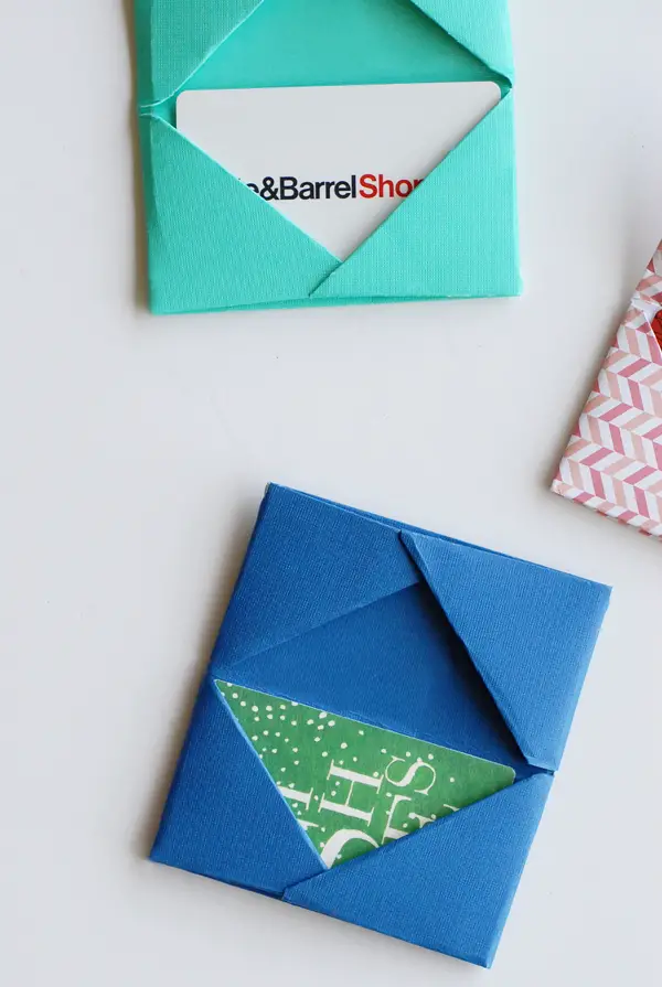 paper folded gift card holders - A Subtle Revelry