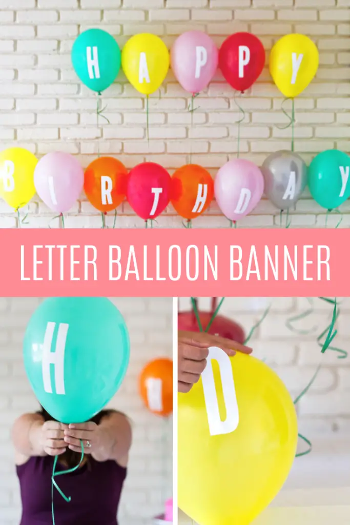 Diy Letter Decal Balloon Banner A Subtle Revelry
