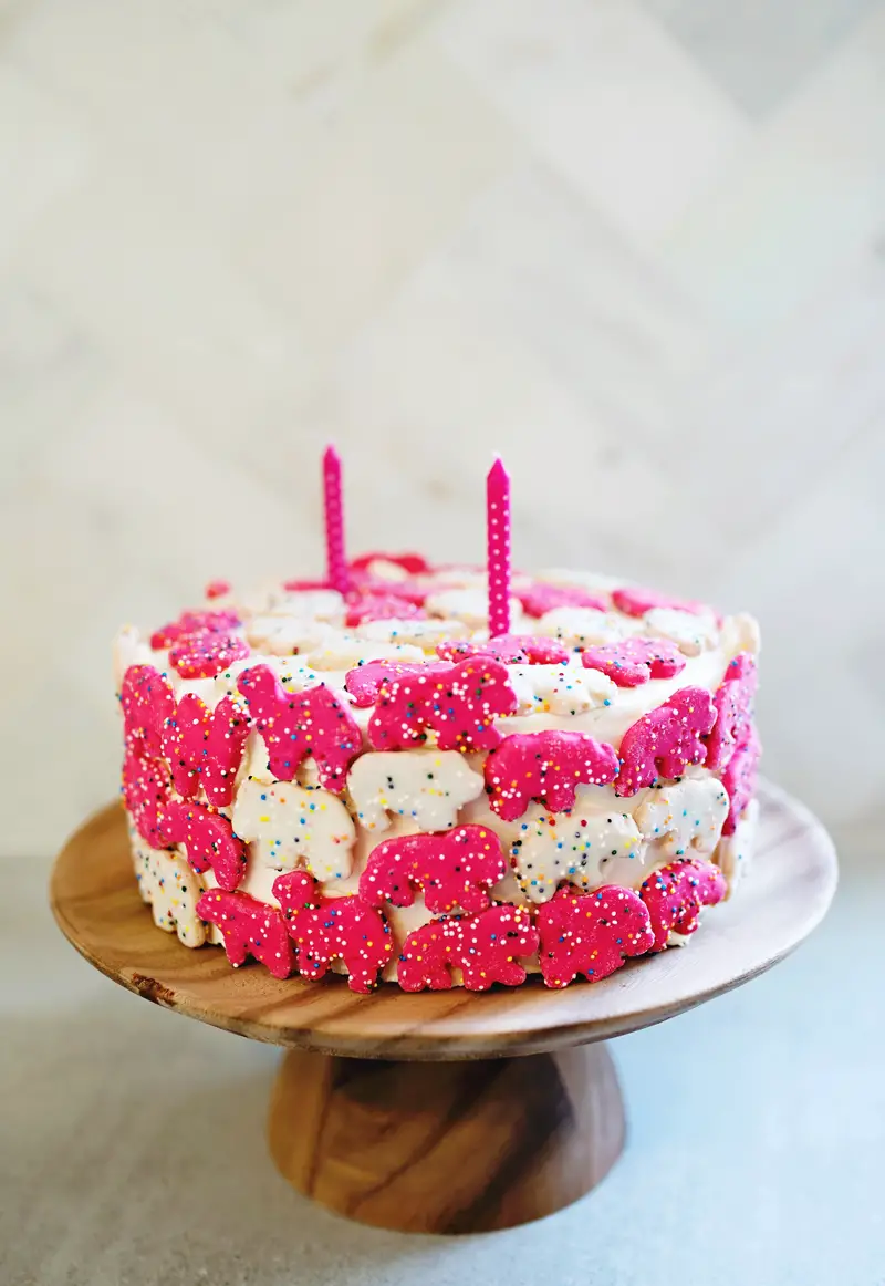 Animal Cookie Birthday Cake • A Subtle Revelry