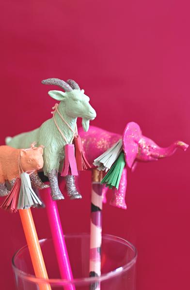 Wild Animal Pencil Toppers • A Subtle Revelry
