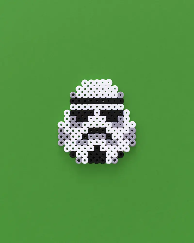 Star wars storm trooper perler bead pattern