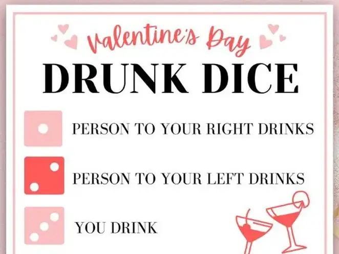 Drunk Dice Valentine’s Game