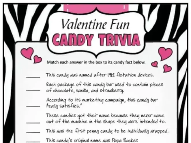 Valentine Candy Trivia