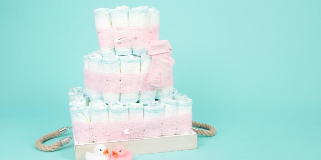 How to Make A Baby Diaper Cake